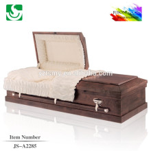 Standard simple American style cheap wooden casket